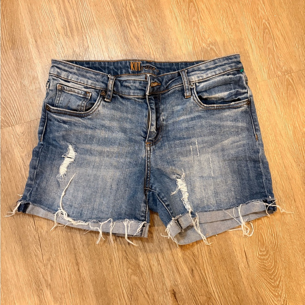 Kut from the Kloth Light Blue Distressed Jean Shorts